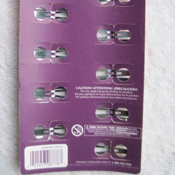 10 Goody Girls Rainbow Glossy Glam Epoxy Covered Square Metal Hair Snap Clips - Picture 7 of 8